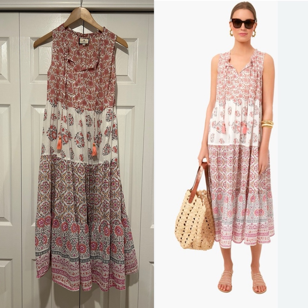 XS Tnuck Beach Salty Paloma Canes Caftan Cover up Dress